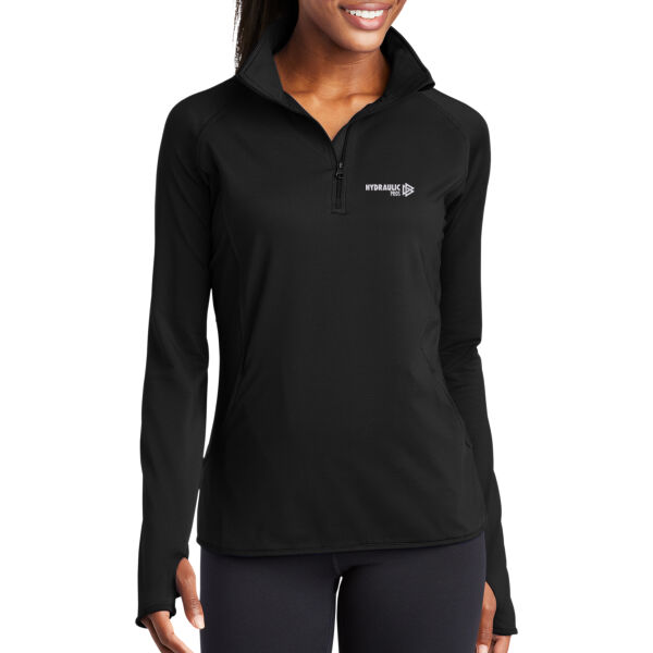 Hydraulic Pros Embroidered - Ladies Sport Wick ® Stretch 1/4 Zip Pullover Thumbnail