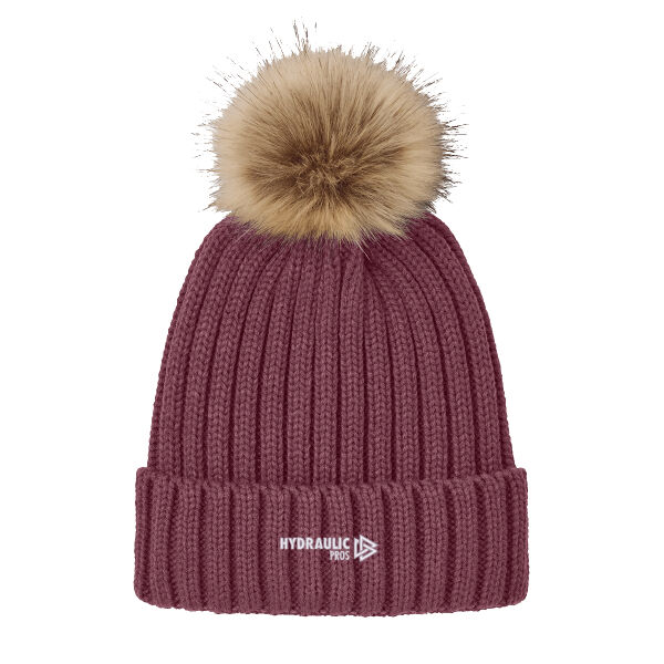Hydraulic Pros Embroidered - Faux Fur Pom Beanie Thumbnail