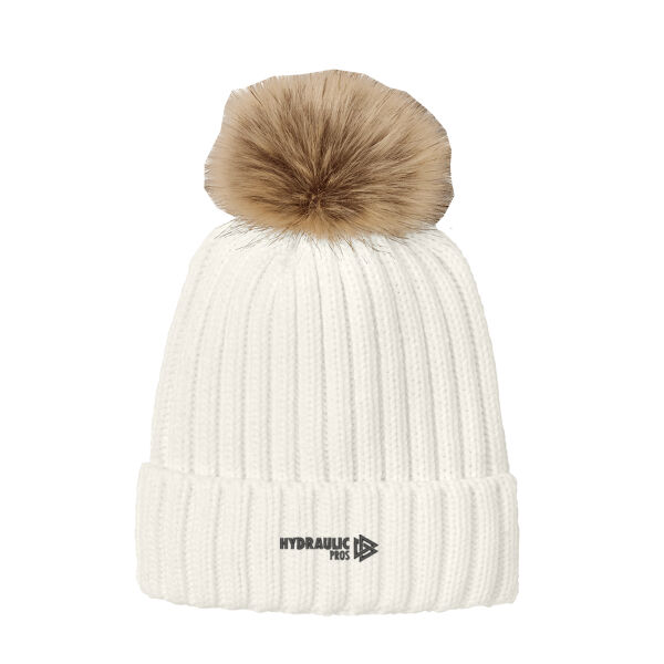 Hydraulic Pros Embroidered - Faux Fur Pom Beanie Thumbnail